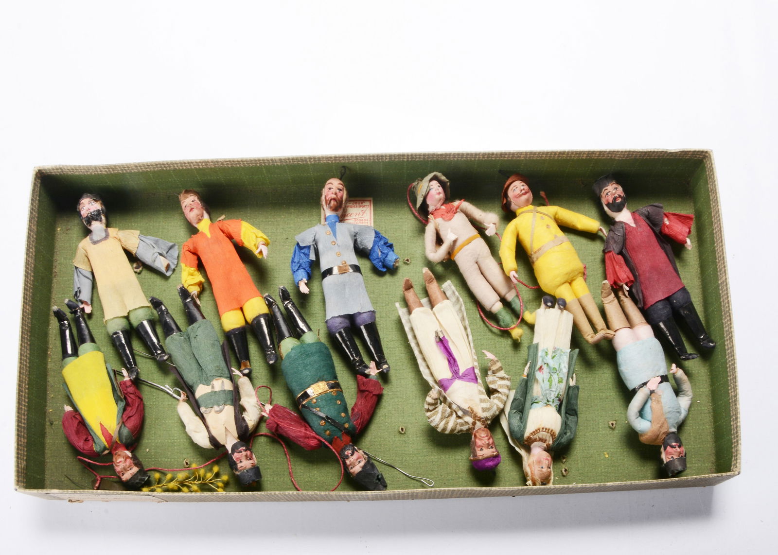 Twelve Continental toy theatre small puppets, early 20th century, (1 of 1)