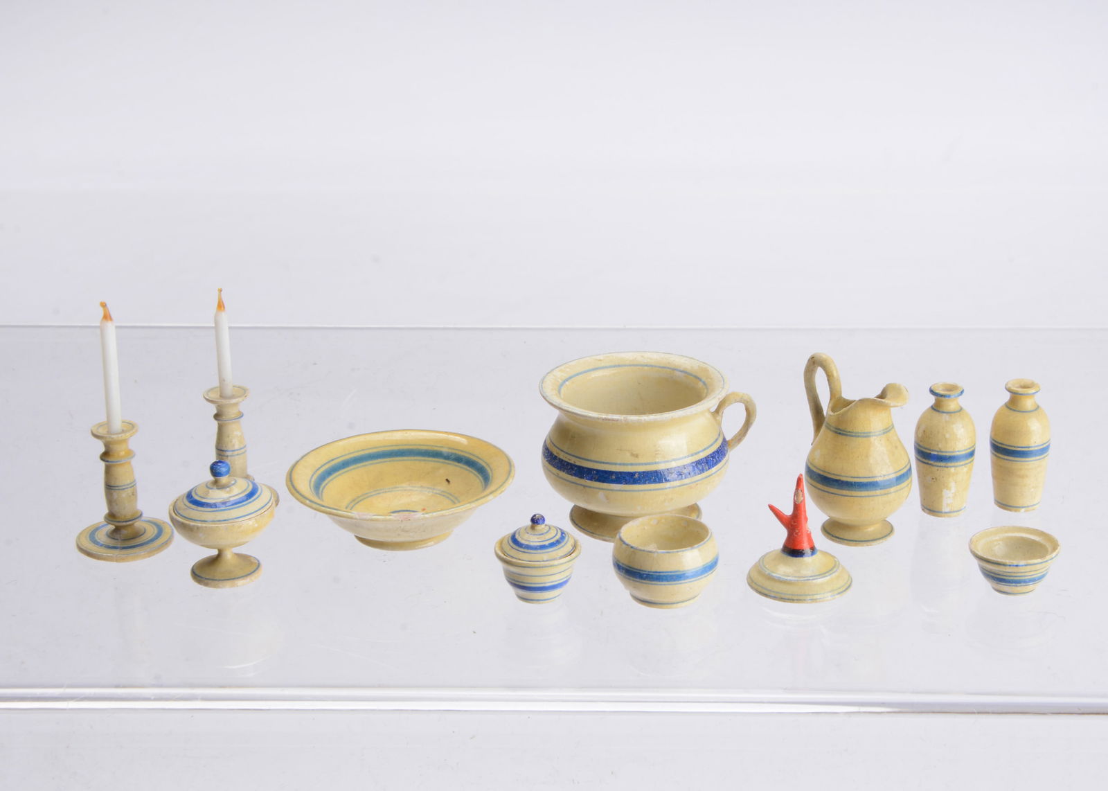 19th century German turned and painted wooden wash and dressing table set, (1 of 1)