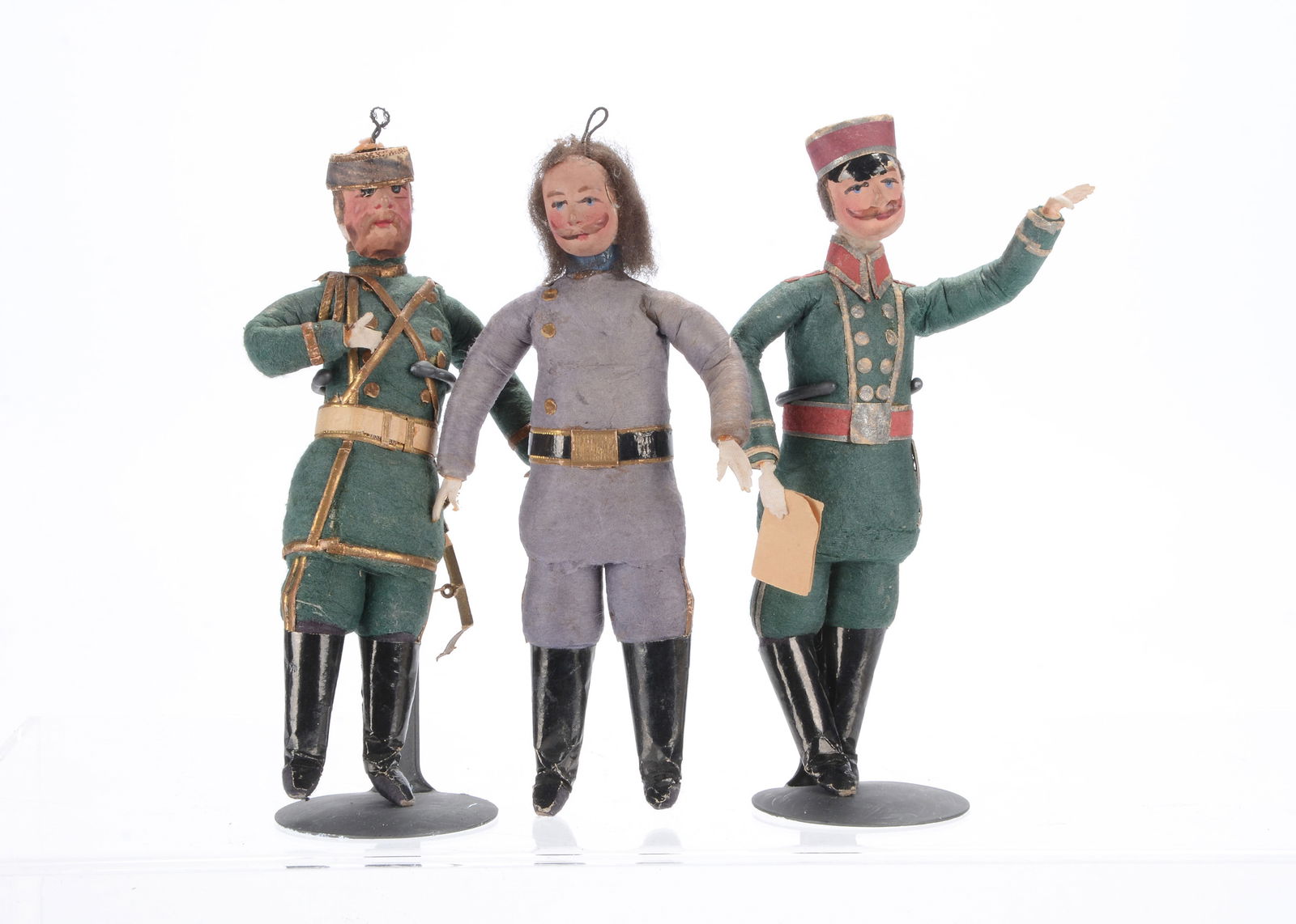 Three German dolls’ house size soldier puppets, (1 of 1)