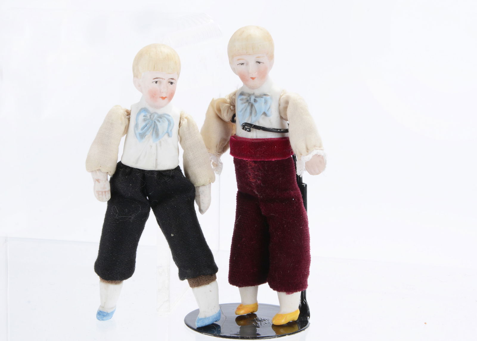 Hertwig bisque twin boy dolls’ house half dolls, (1 of 1)