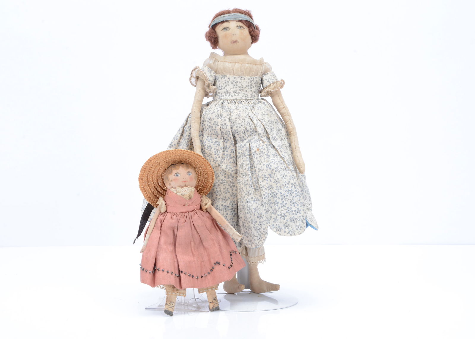Two home-made cloth dolls, (1 of 1)