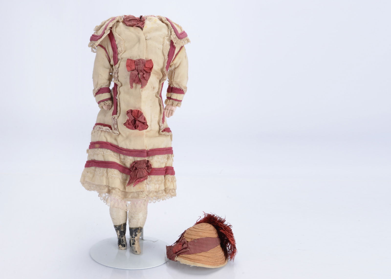 A well-dressed wax over composition doll's body, (1 of 1)