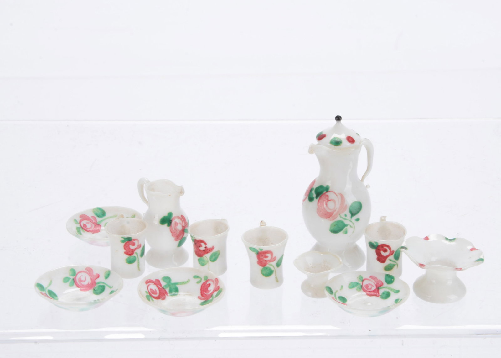 An 19th century milk glass dolls’ house coffee set, (1 of 1)