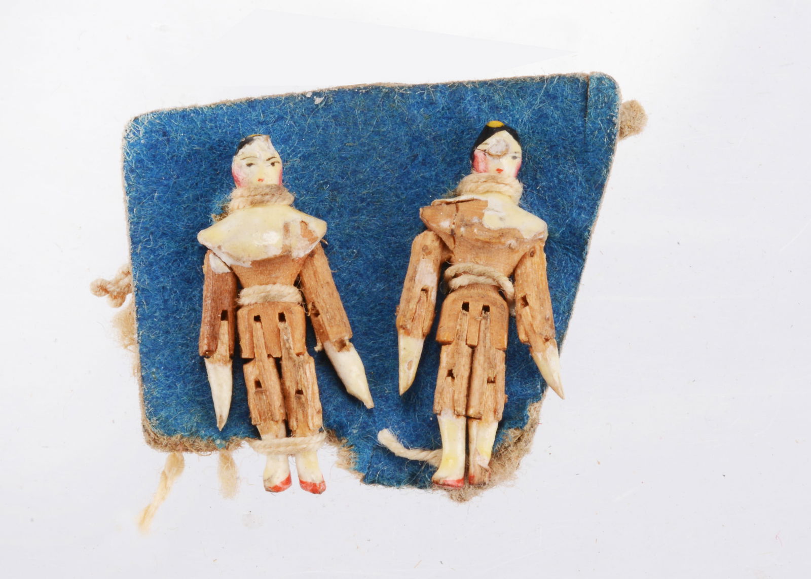 Two tiny Grodnerthal carved wooden dolls’ house dolls, (1 of 1)