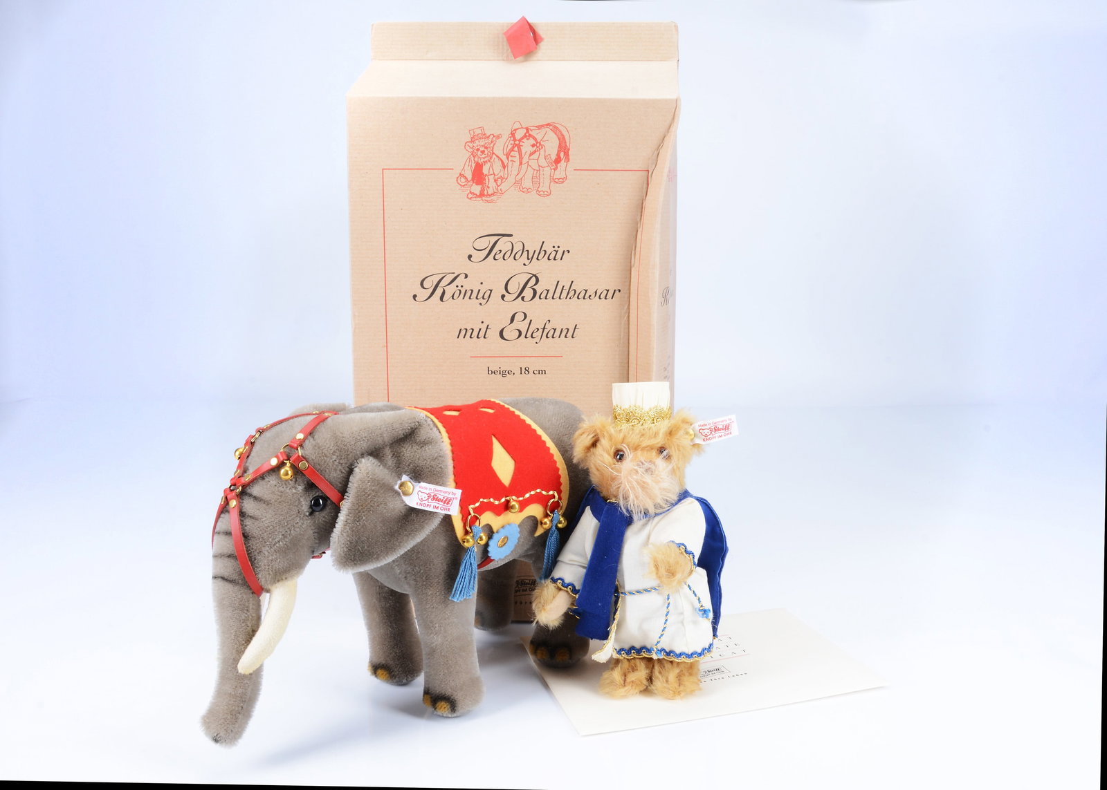 A Steiff limited edition King Balthazar Bear with an elephant, (1 of 1)
