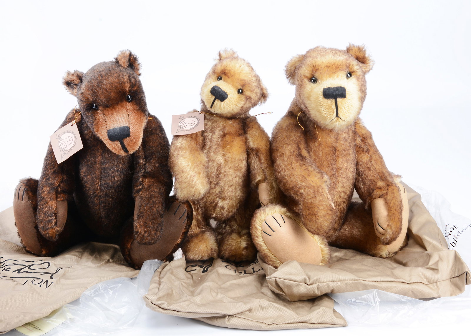 Three Susan Johnson with Cliff Richard collection teddy bear for Cameo Bears Ltd,  (1 of 1)
