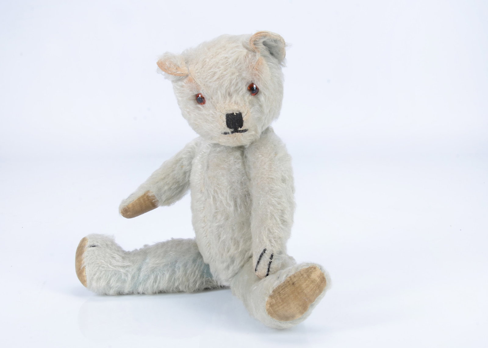 A post-war British blue mohair teddy bear, (1 of 2)