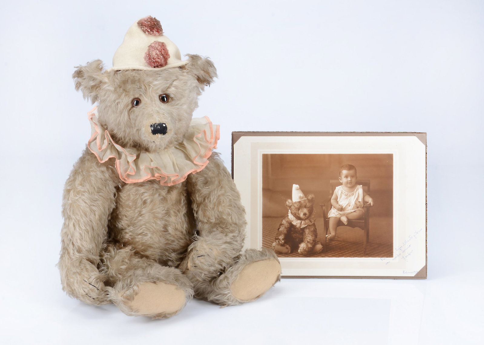 A rare large Steiff brown tipped mohair Teddy Clown bear, with provenance circa 1927, - 5