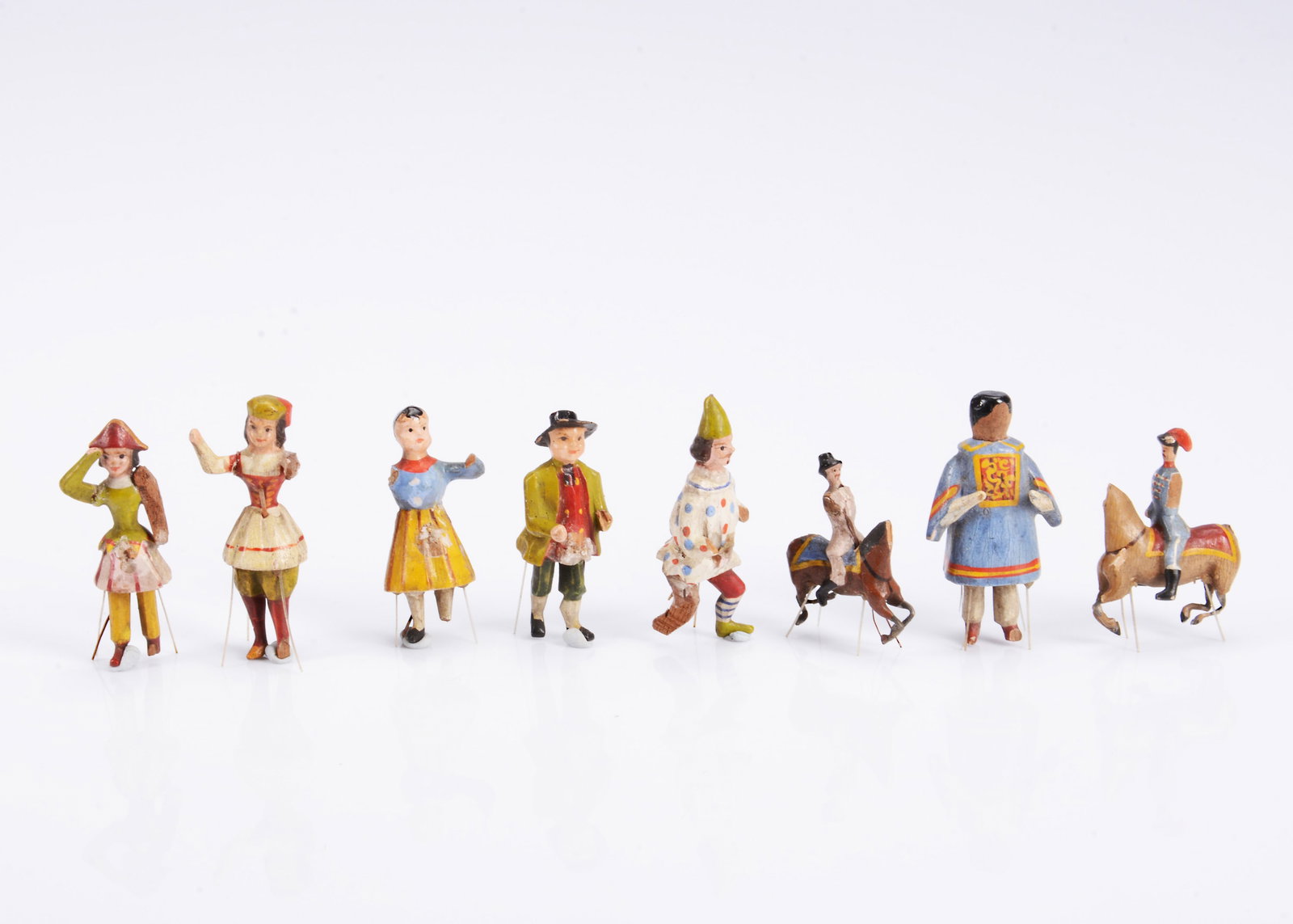 Eight 19th century German bristle toys to restore, (1 of 1)