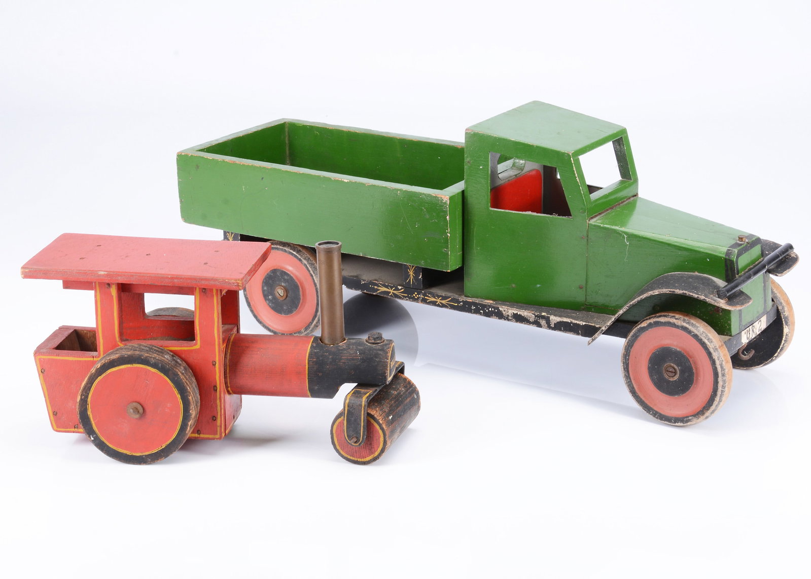 A 20th century toyman’s wooden open-bed lorry, (1 of 2)