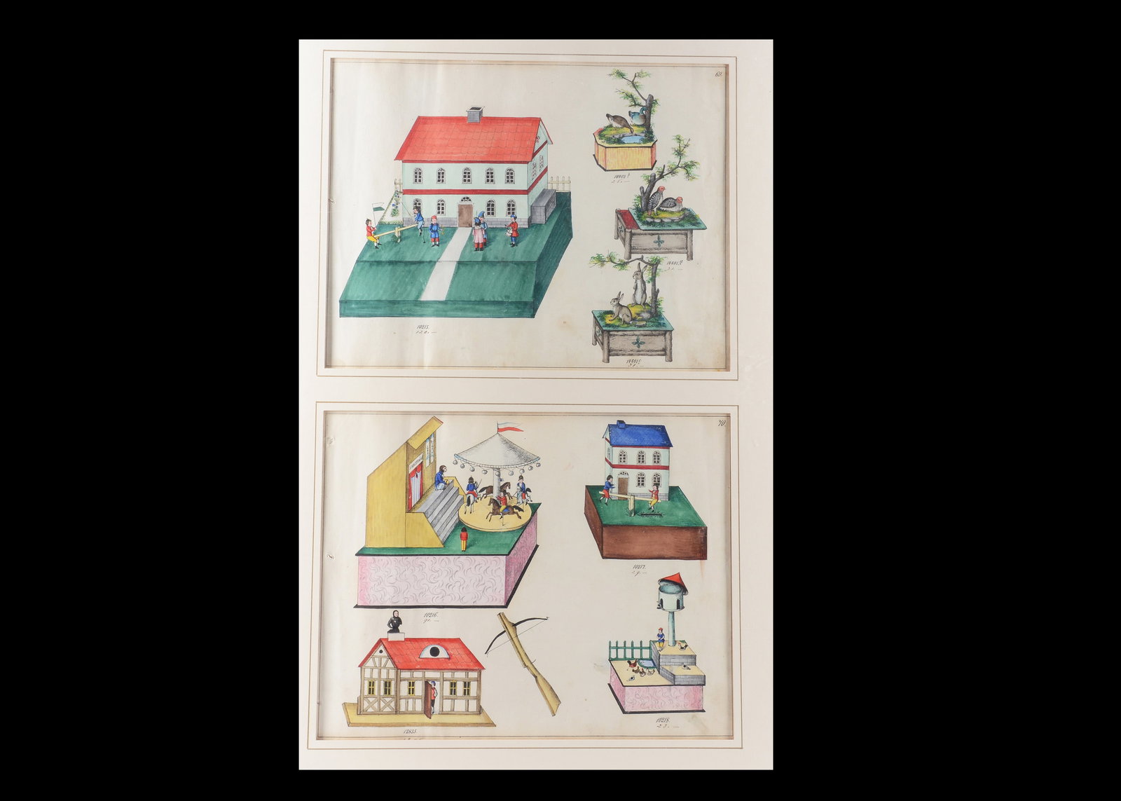 Two original mid 19th century Thüringen sample book pages, (1 of 1)