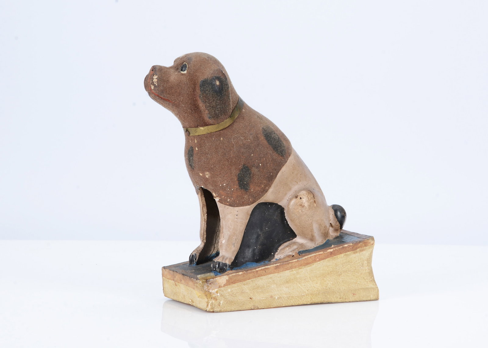 An 19th century German papier-mâché dog squeak toy, (1 of 2)