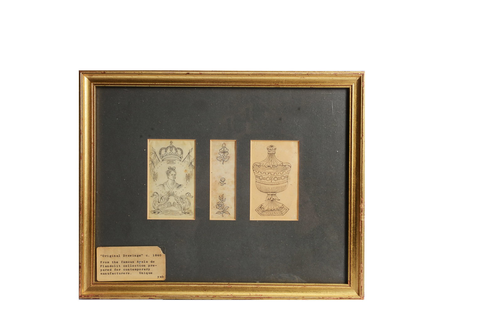 Two 19th century original drawing for Spanish playing cards, (1 of 1)