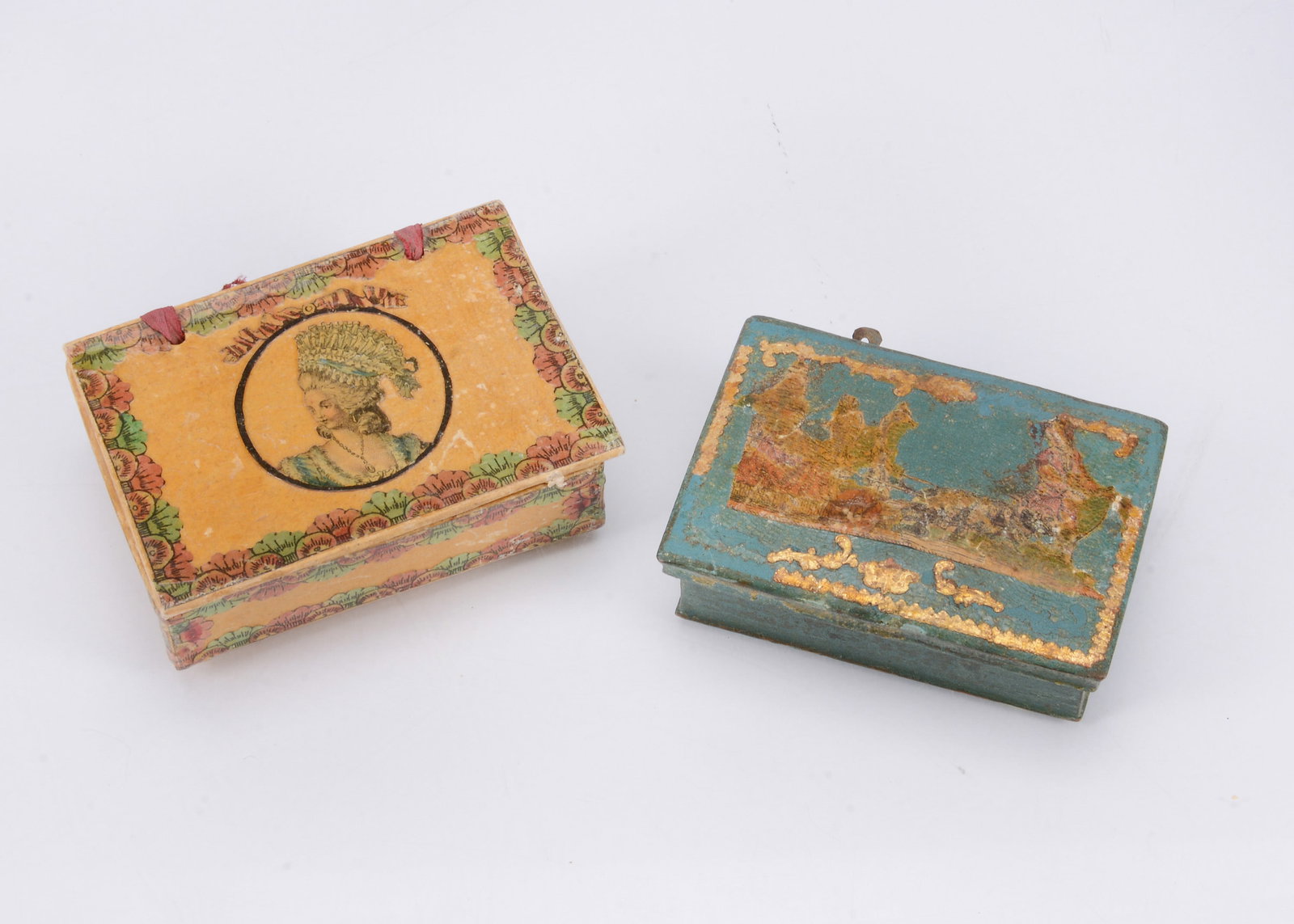 Two small 18th century games counter boxes, (1 of 2)