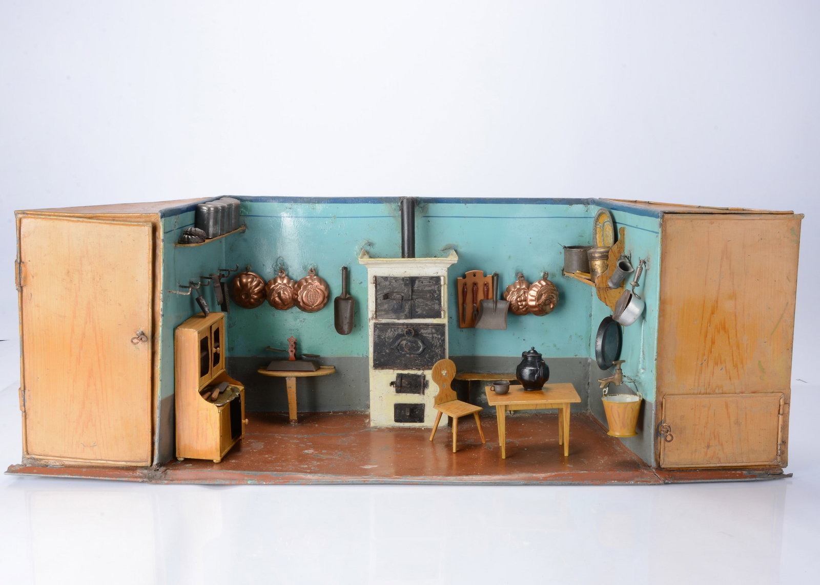 A large late 19th century Rock & Graner type doll’s kitchen, (1 of 2)