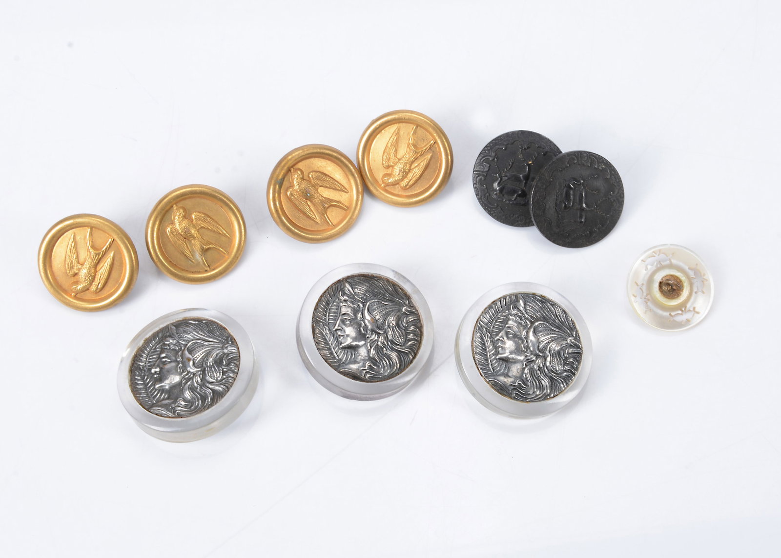 Three Art Nouveau buttons, (1 of 1)