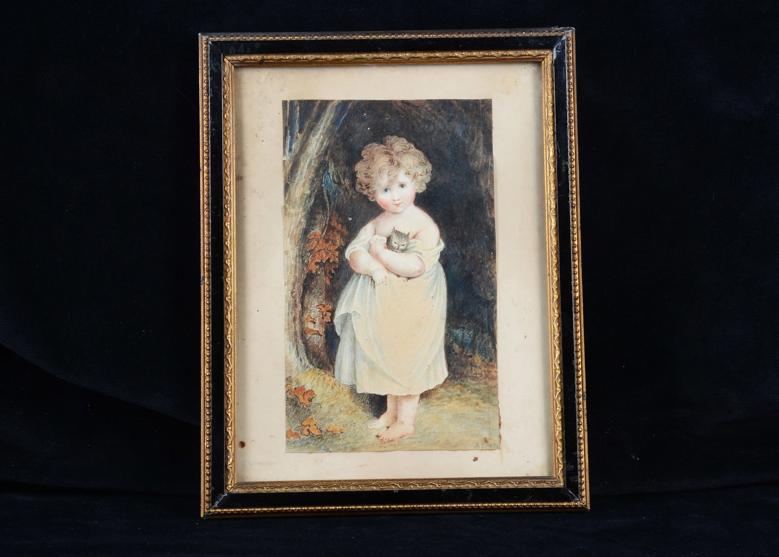 An 19th century watercolour of Dear Dottie by Anna Bushe, (1 of 2)