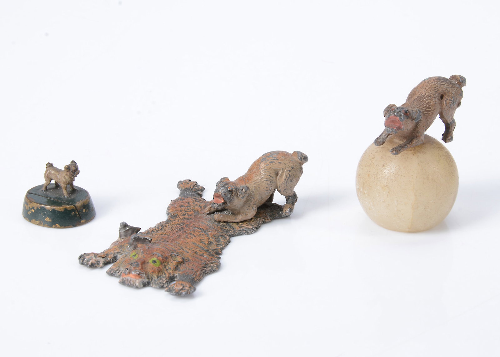 Three metal pug dogs, (1 of 1)