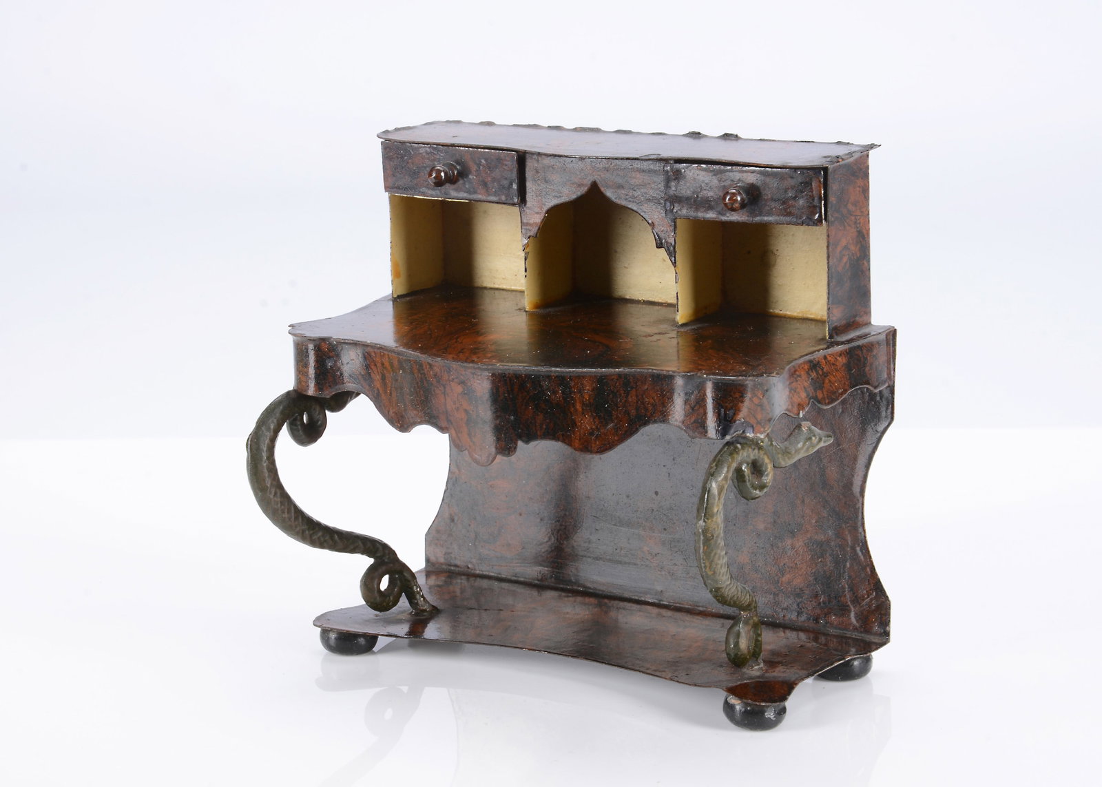 An 19th century Rock & Graner painted tinplate dolls’ house sideboard, (1 of 2)