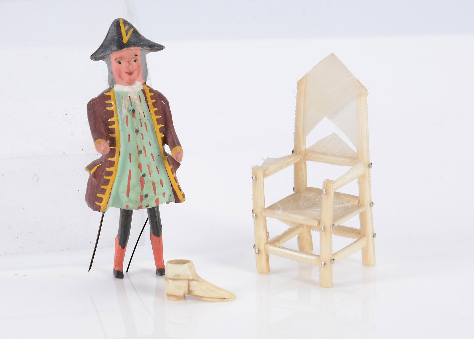 An 19th century German bristle dancing man toy, (1 of 1)