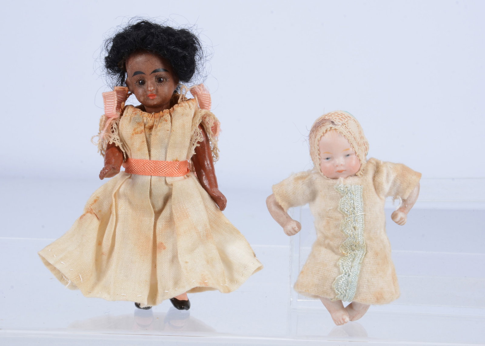 A German bisque headed brown dolls' house doll, (1 of 1)