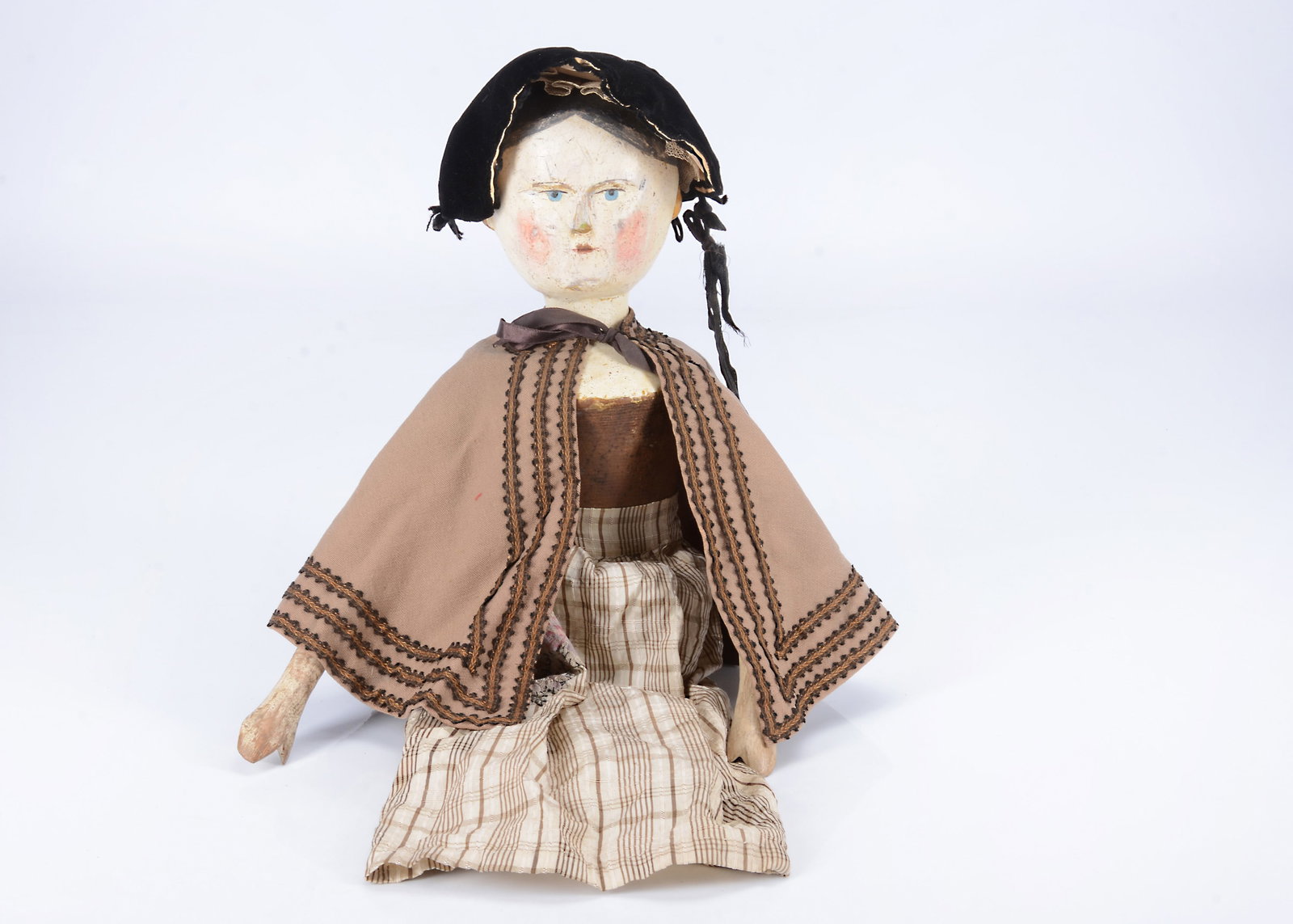 A mid 19th century Grodnertal carved wooden doll, (1 of 1)