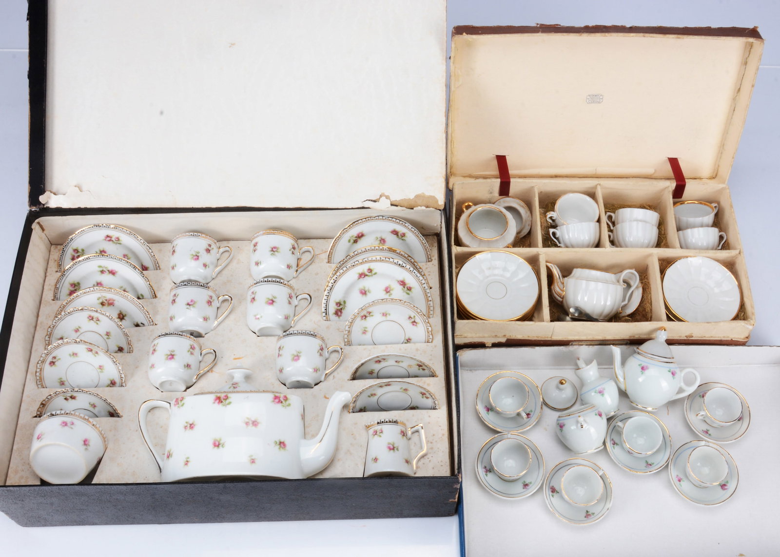 Three early 20th century continental doll's tea sets, (1 of 1)