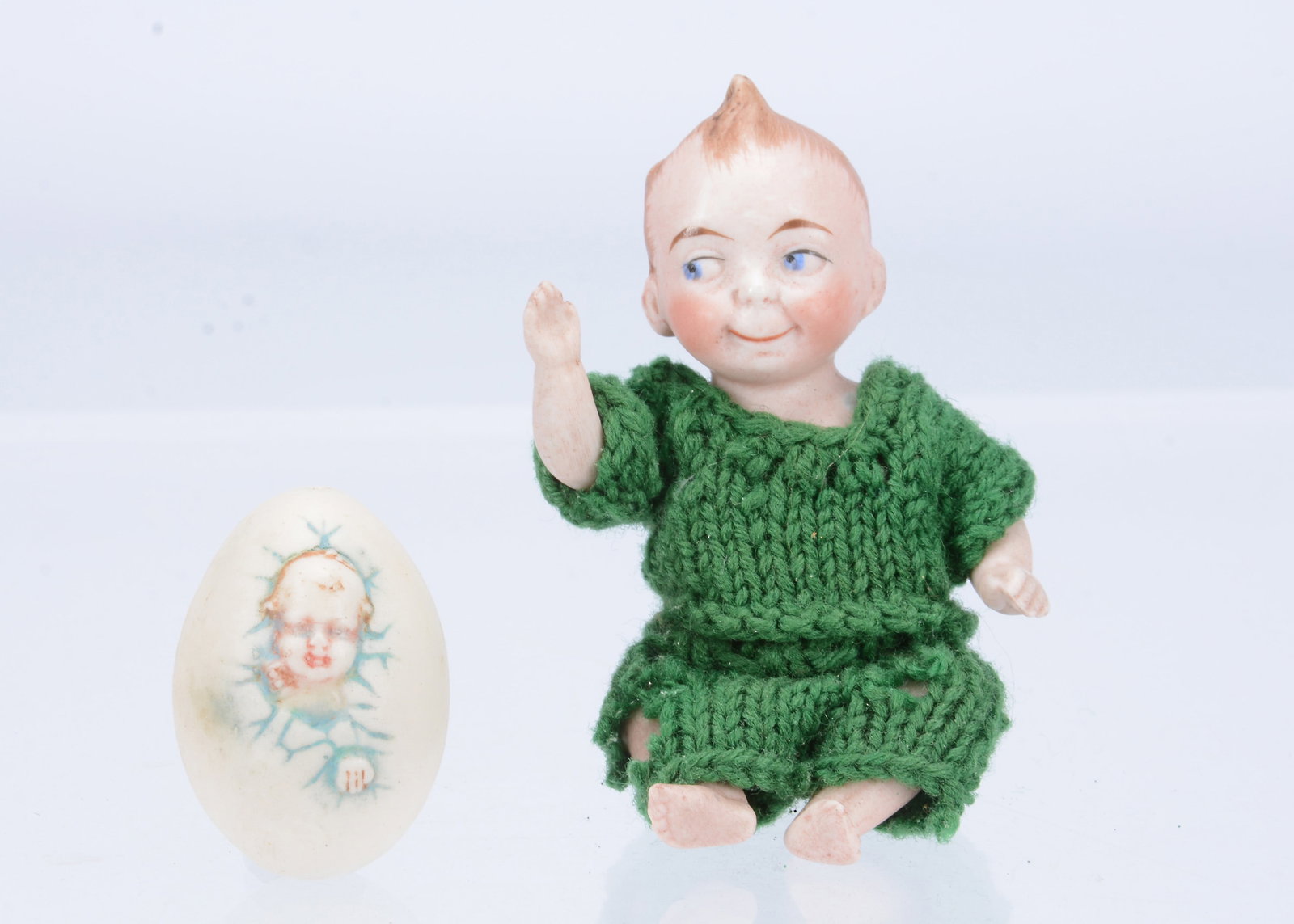 An unusual all bisque character baby with impressed 280/9 mark, (1 of 2)