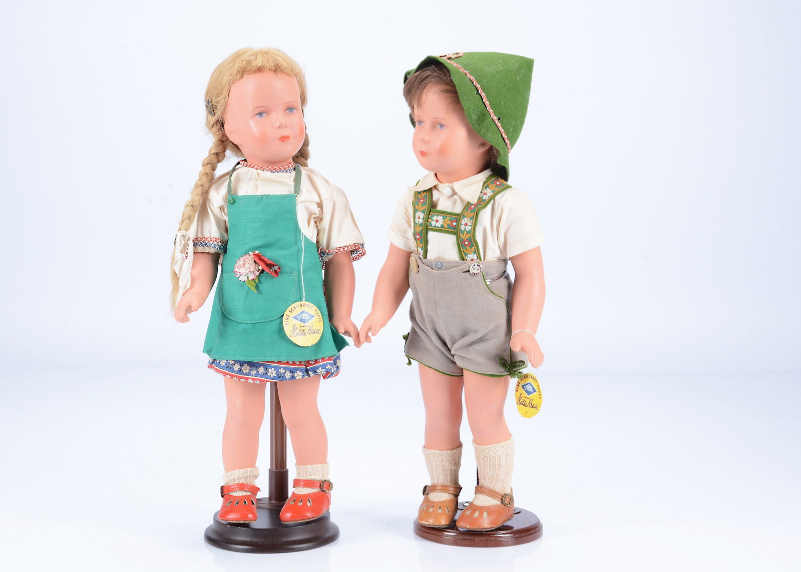 Two 1950s Schildkrot Character Dolls for Kathe Kruse, (1 of 1)