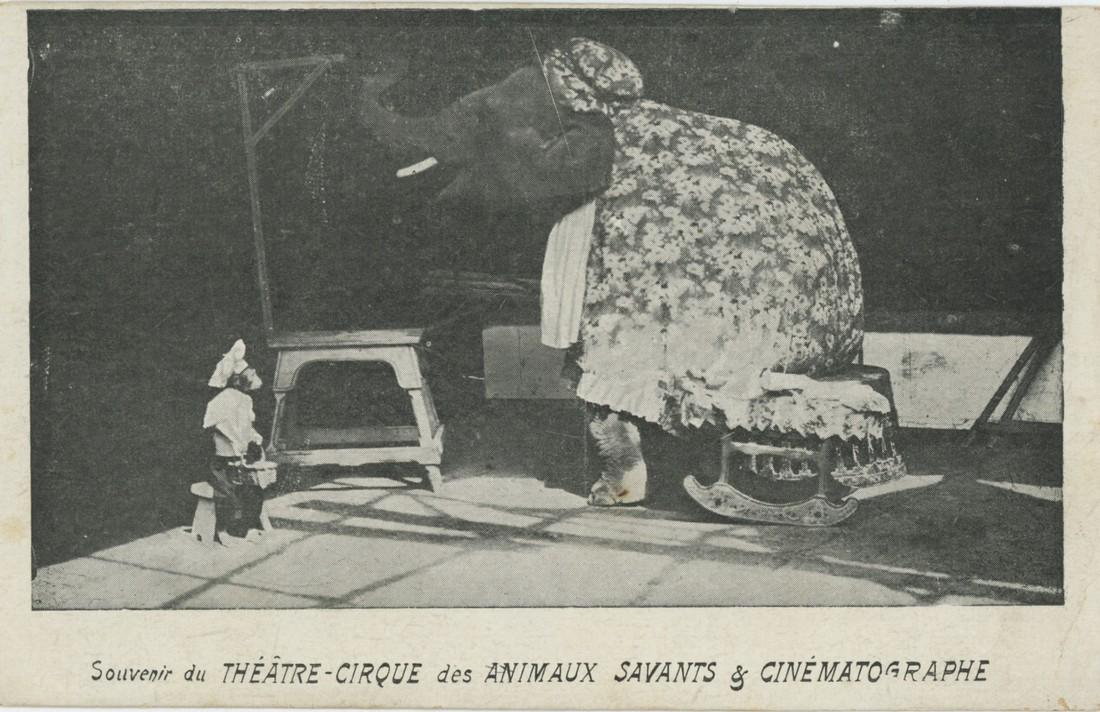 Antique Original PC Circus Elephant and Monkey, 1900s (1 of 2)