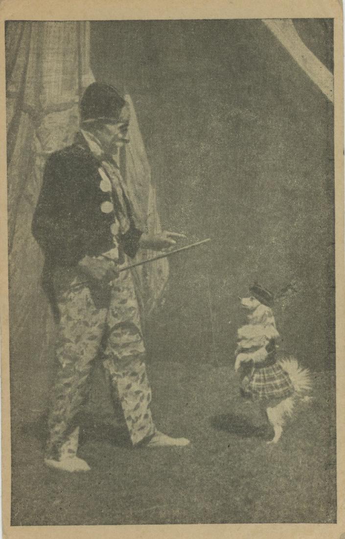 Antique Original PC Circus Clown with Dog, 1900s (1 of 2)