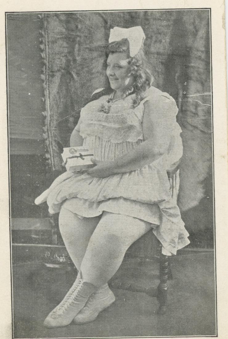 Antique Original PC Circus Fat Lady, 1900s (1 of 2)