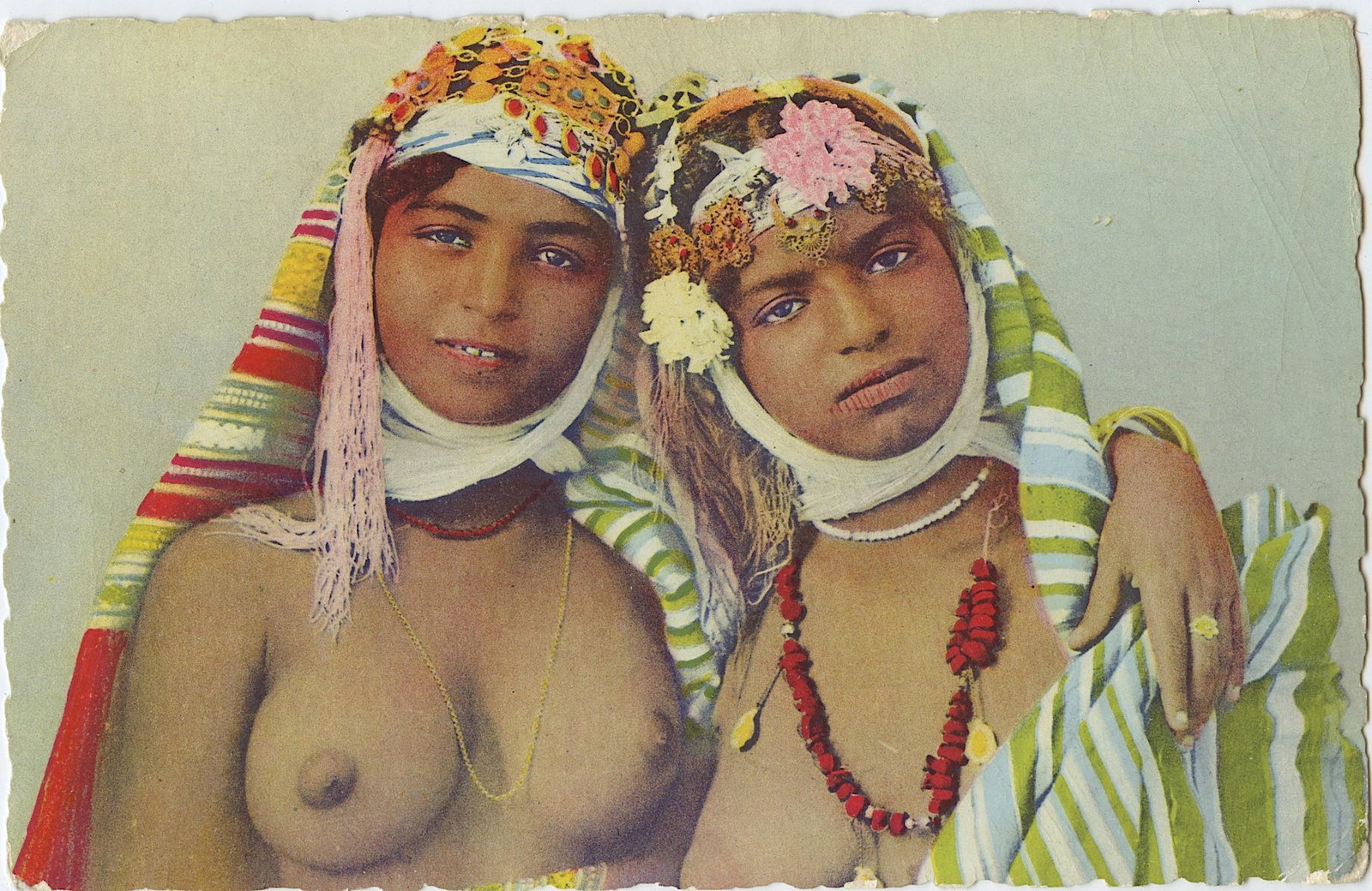 Antique / Vintage Postcard Nude Female Morocco: Dimensions are Approx. 3.5" x 5.5".