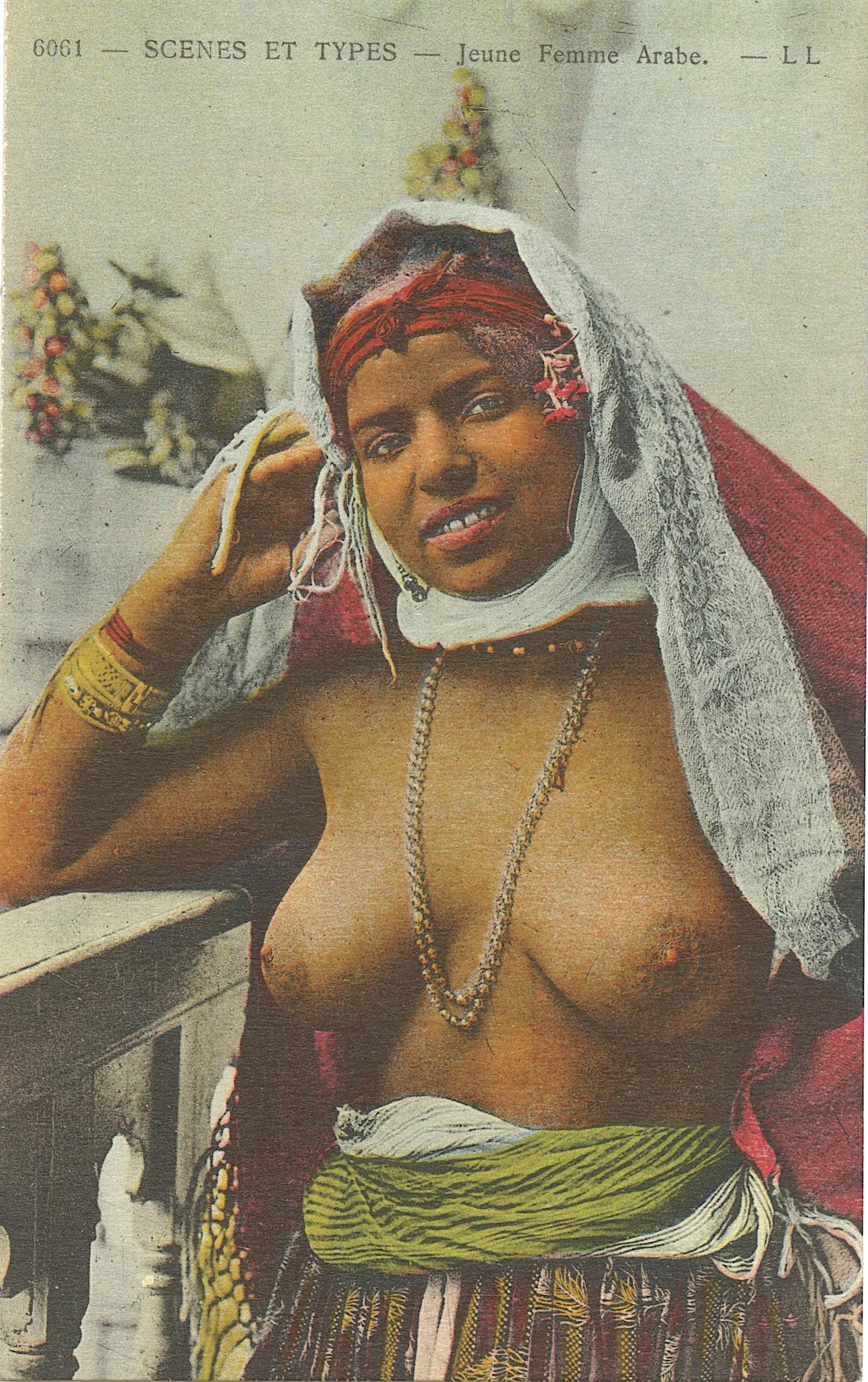 Antique / Vintage Postcard Nude Female Morocco: Dimensions are Approx. 3.5" x 5.5".