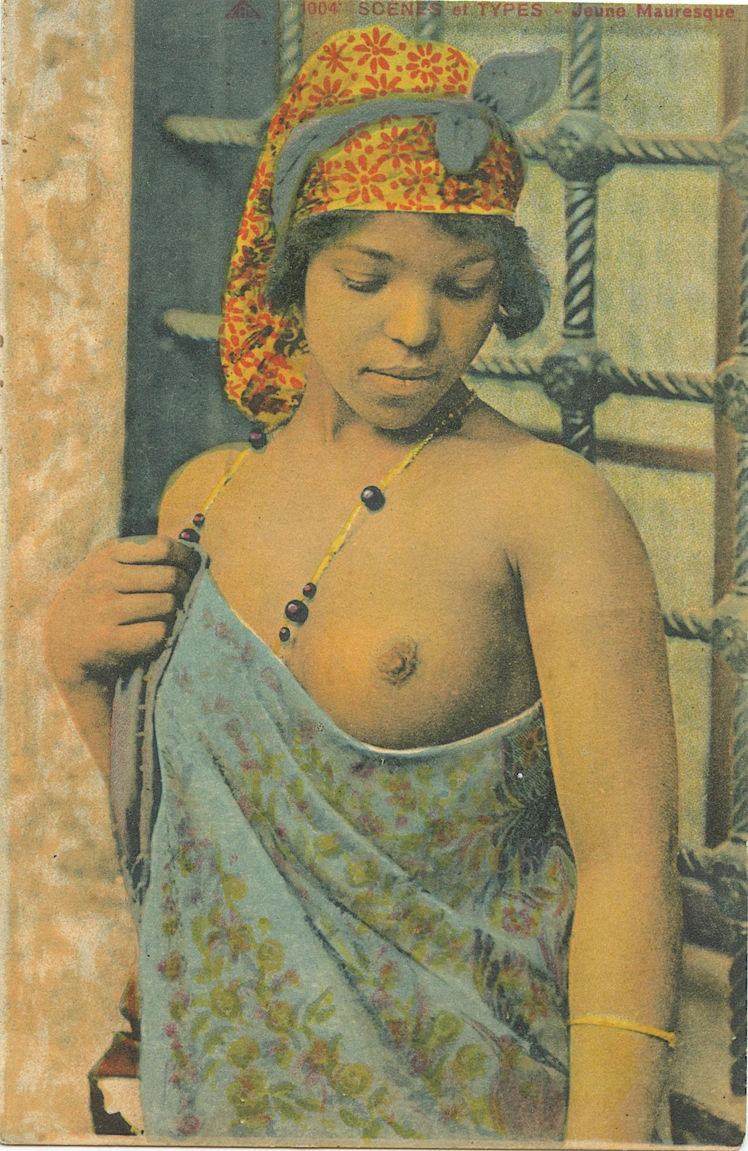 Antique / Vintage Postcard Nude Female Morocco: Dimensions are Approx. 3.5" x 5.5".