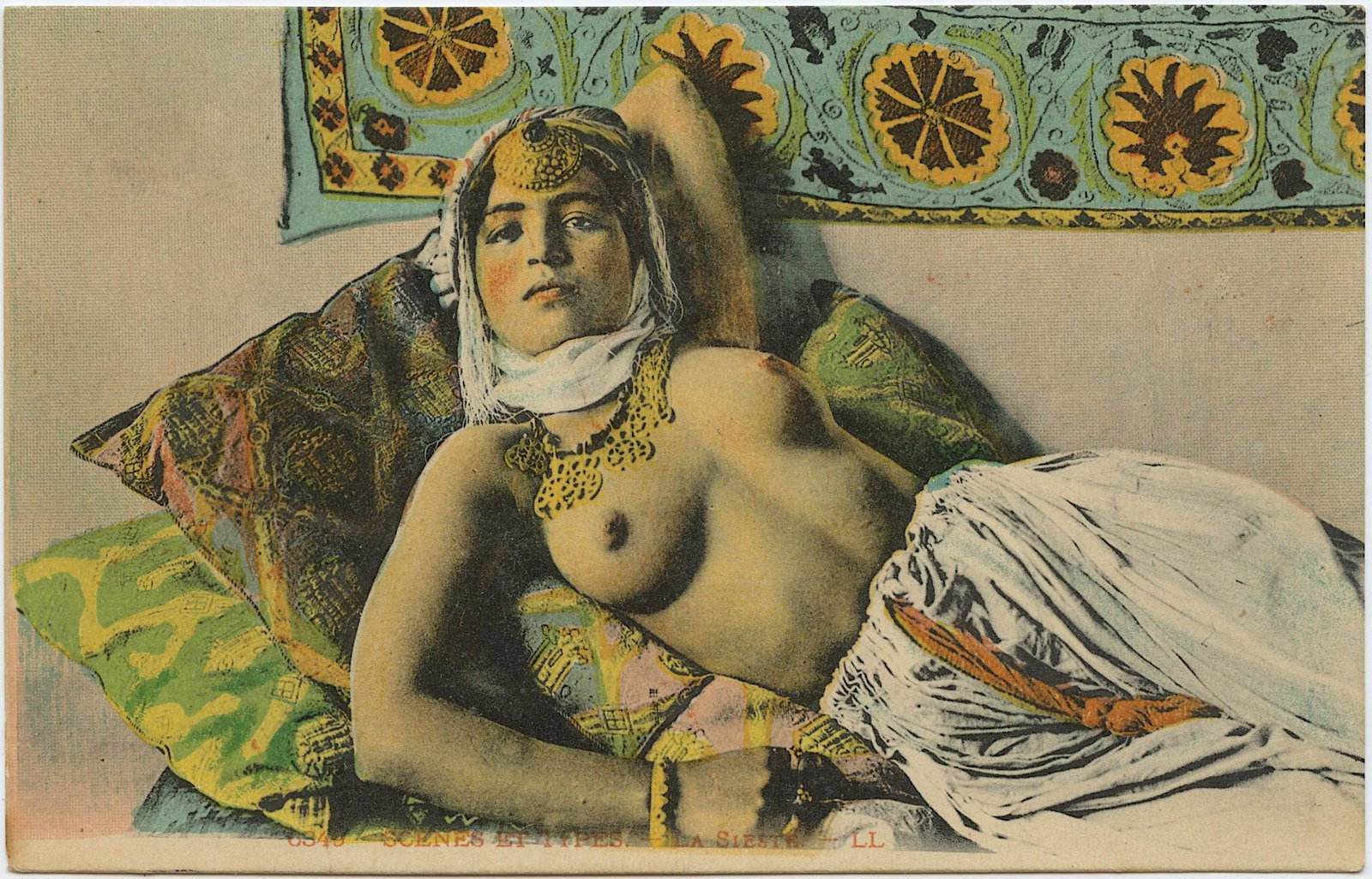 Antique / Vintage Postcard Nude Female Morocco: Dimensions are Approx. 3.5" x 5.5".