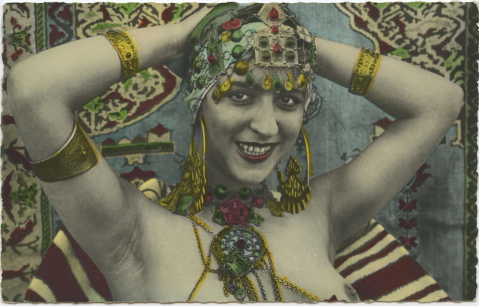 Antique / Vintage Postcard Nude Female Morocco: Dimensions are Approx. 3.5" x 5.5".