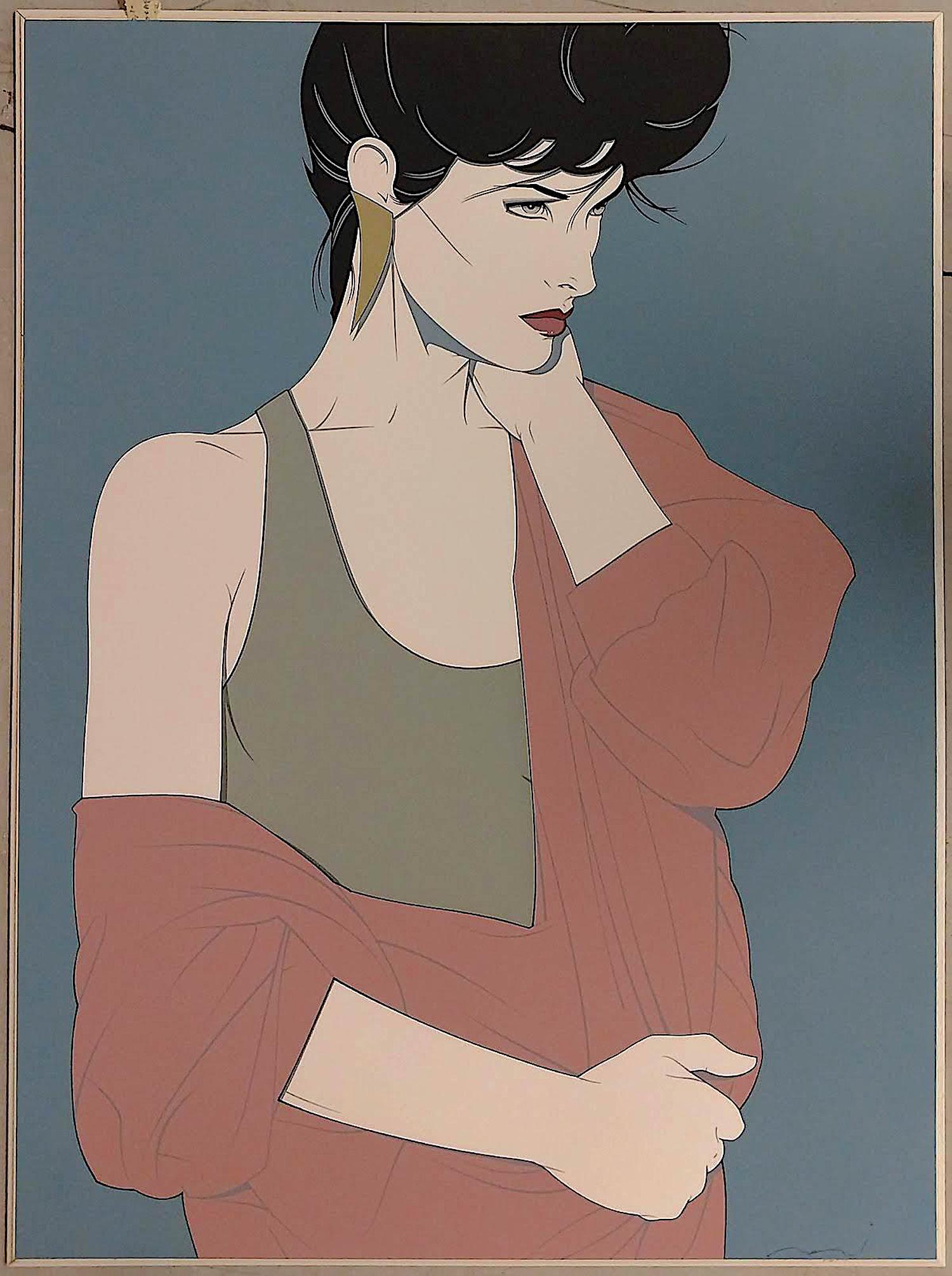 Vintage Signed Silkscreen by PATRICK NAGEL, Listed: Dimensions are Approx. 32.5" x 24".