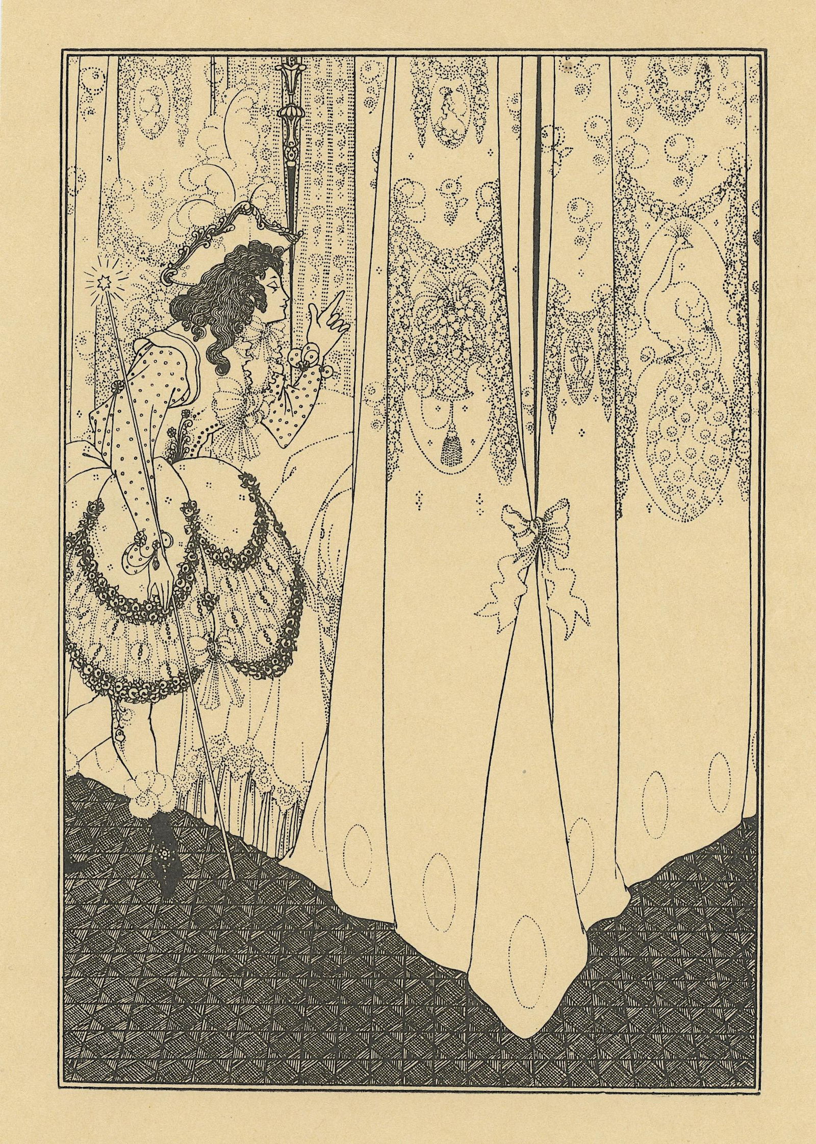 AUBREY BEARDSLEY Antique Print Litho, Printed 1899: Antique Lithograph print produced in England by John Lane London in 1899. Paper dimensions 9" x 6.5". Vincent Beardsley (21 August 1872 Ð 16 March 1898) was an English illustrator and author. His dra