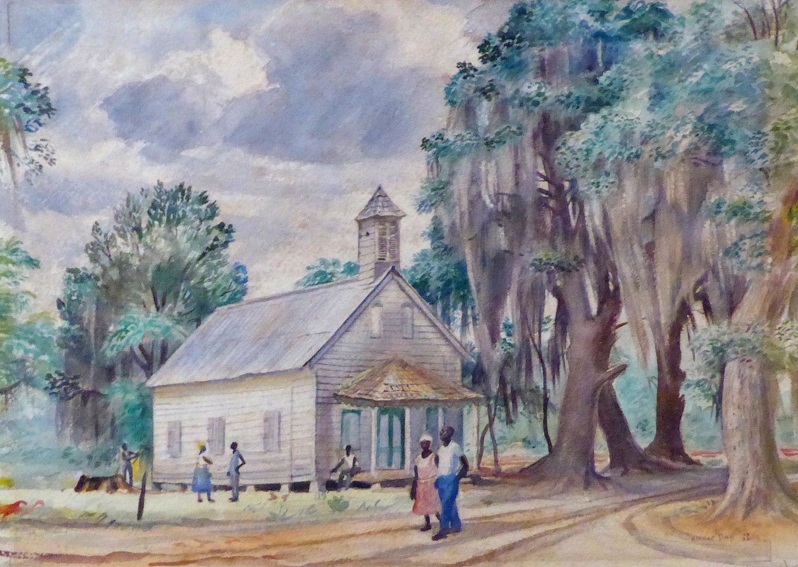 HORACE TALMAGE DAY Black Americana Watercolor, 1932 (1 of 5)