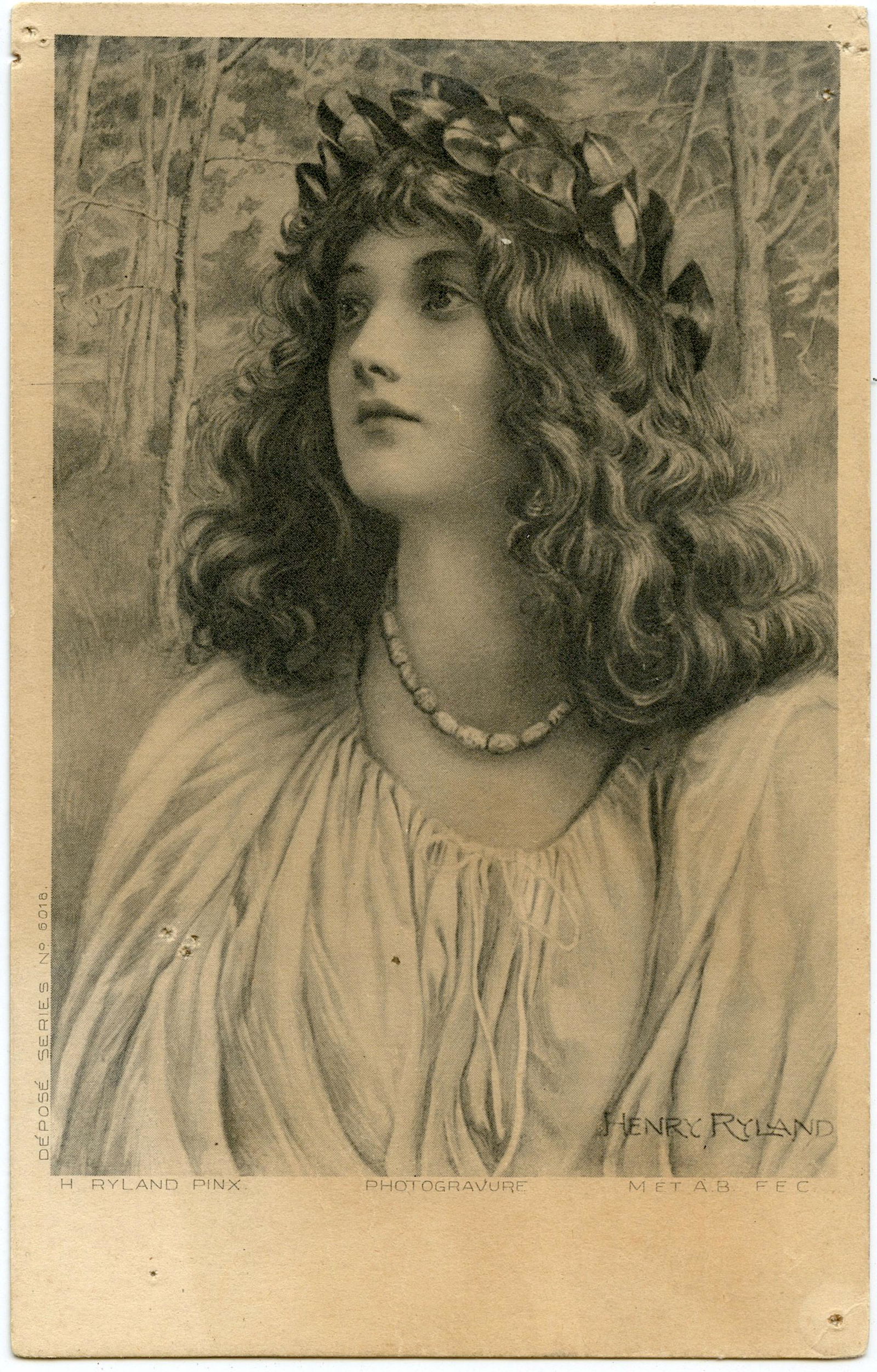 Antique Rare Art Nouveau / Deco Design Postcard (1 of 2)