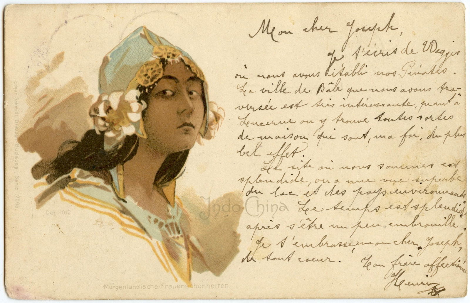 Antique Rare Art Nouveau / Deco Design Postcard (1 of 2)