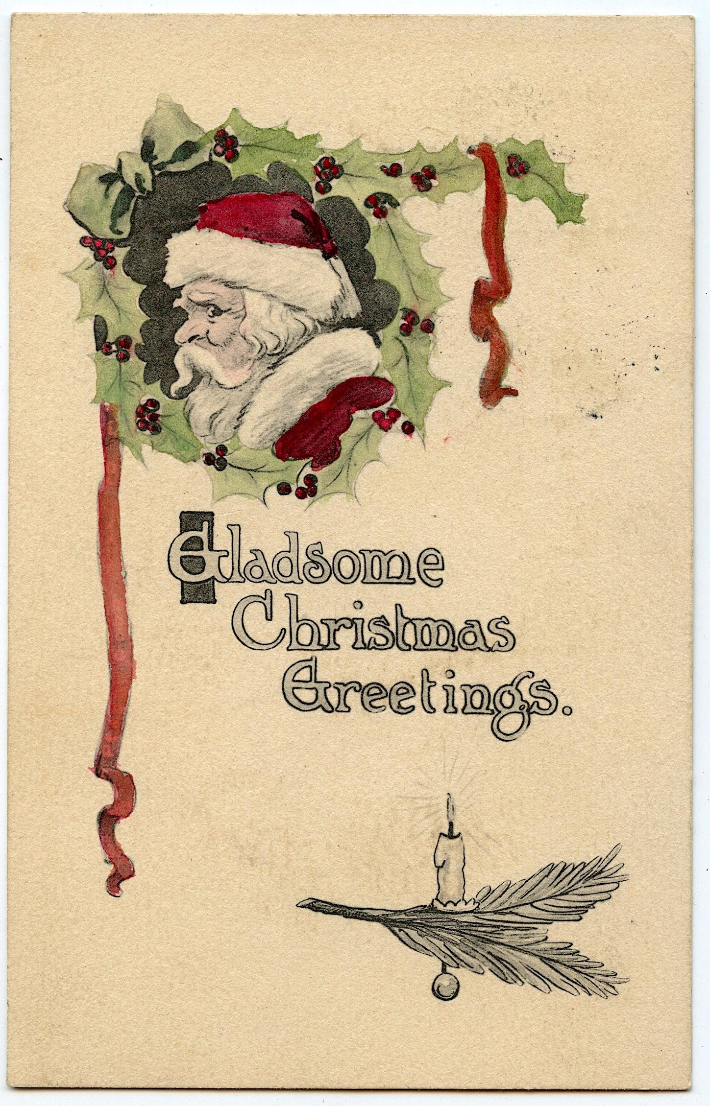 Antique / Vintage Postcard Christmas: Antique / Vintage postcard from the epoch. The regular size of a postcard is approximately 3 1/2 inch x 5 1/2 inch or 9 cm x 14 cm (small variance can occur). As a formal appreciation we are offering