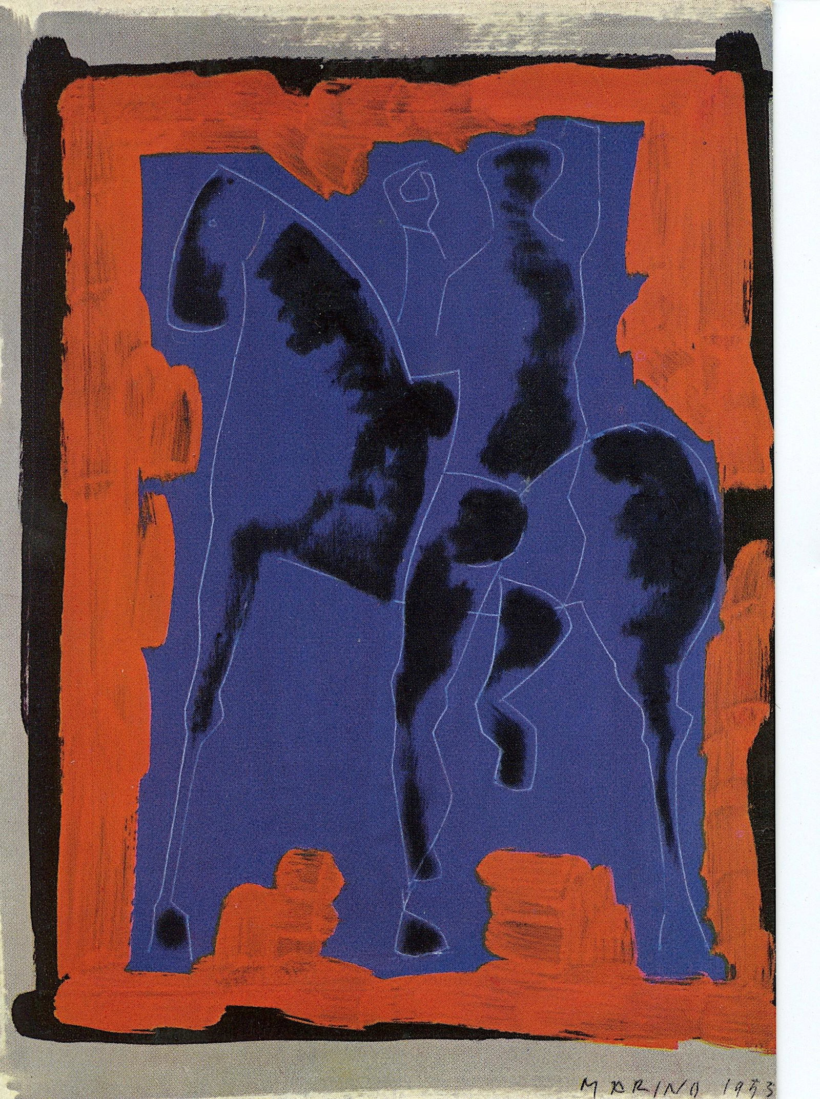 Antique / Vintage Postcard Art Marino Marini: Antique / Vintage postcard from the epoch. The regular size of a postcard is approximately 3 1/2 inch x 5 1/2 inch or 9 cm x 14 cm (small variance can occur). As a formal appreciation we are offering 