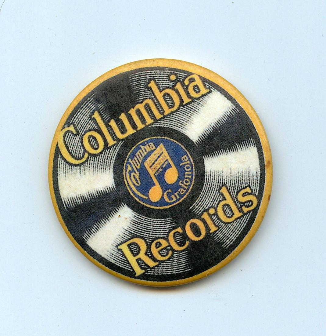 Columbia Records Pocket Mirror, 1970s: Columbia Records. Diameter 2.25".