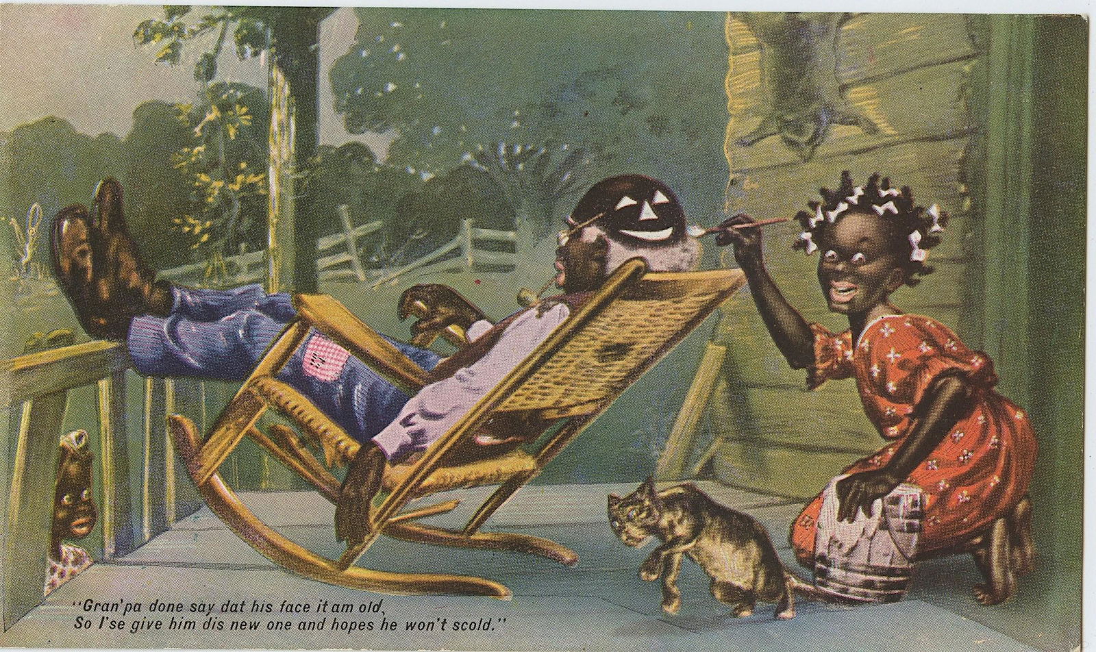 Antique Rare Postcard Black Americana (1 of 2)