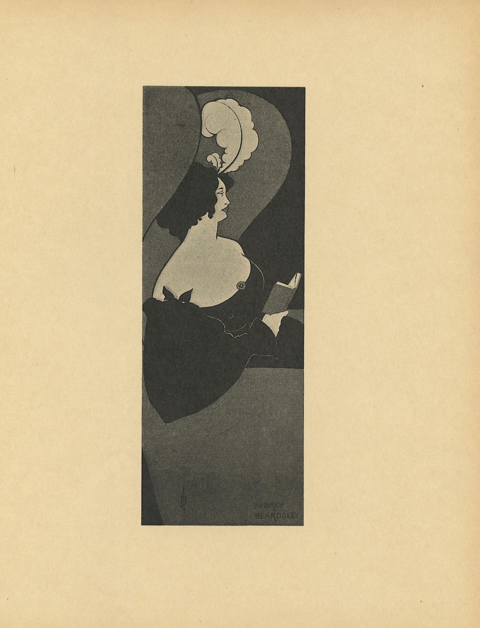 AUBREY BEARDSLEY Antique Print Litho, Printed 1899: Antique Lithograph print produced in England by John Lane London in 1899. Paper dimensions 11" x 8.25" (variances can occur). Vincent Beardsley (21 August 1872 Ð 16 March 1898) was an English illustr