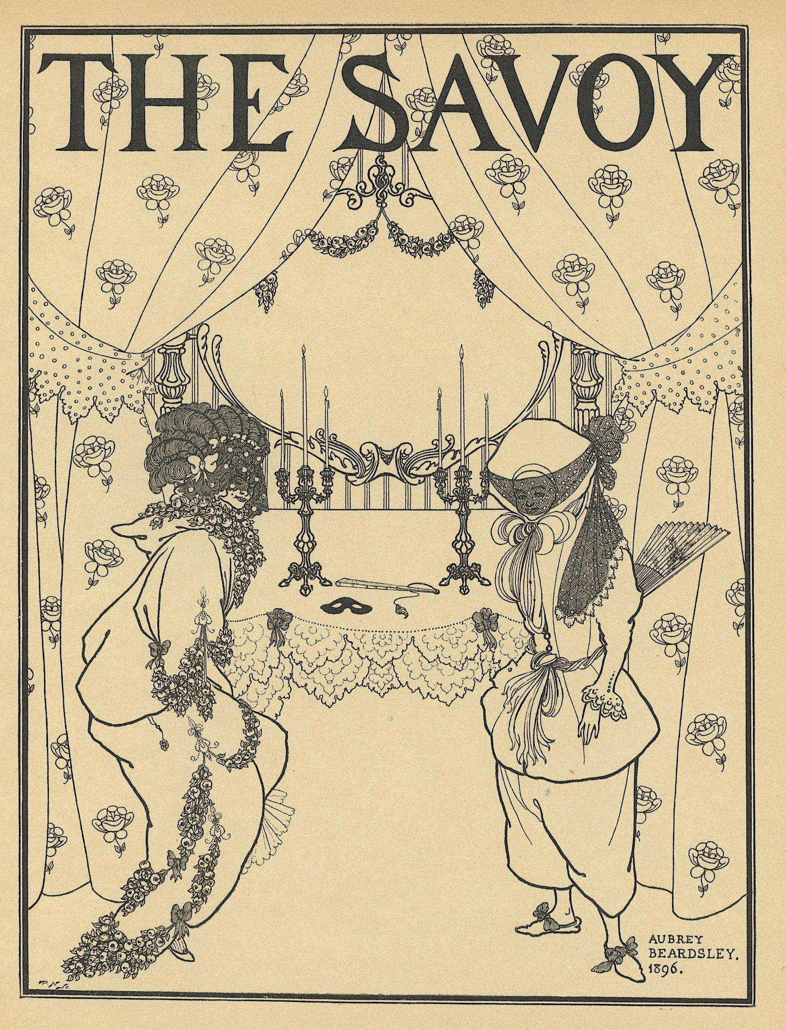 AUBREY BEARDSLEY Antique Print Litho, Printed 1899: Antique Lithograph print produced in England by John Lane London in 1899. Paper dimensions 11" x 8.25" (variances can occur). Vincent Beardsley (21 August 1872 Ð 16 March 1898) was an English illustr