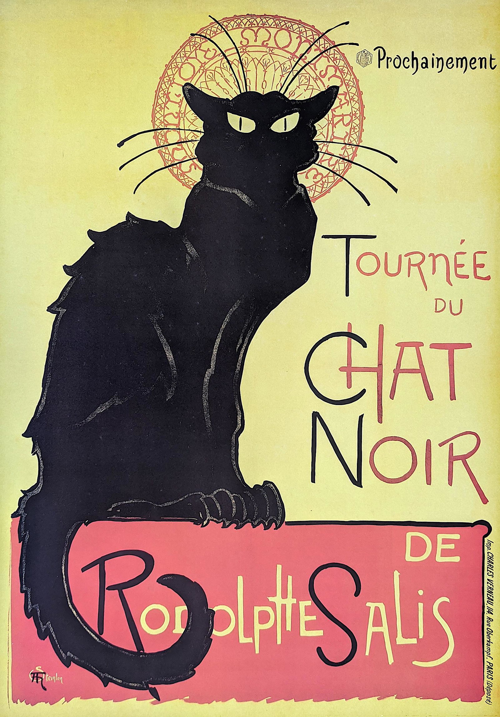 Vintage Lautrec Poster Tournee du Chat Noir (1 of 4)