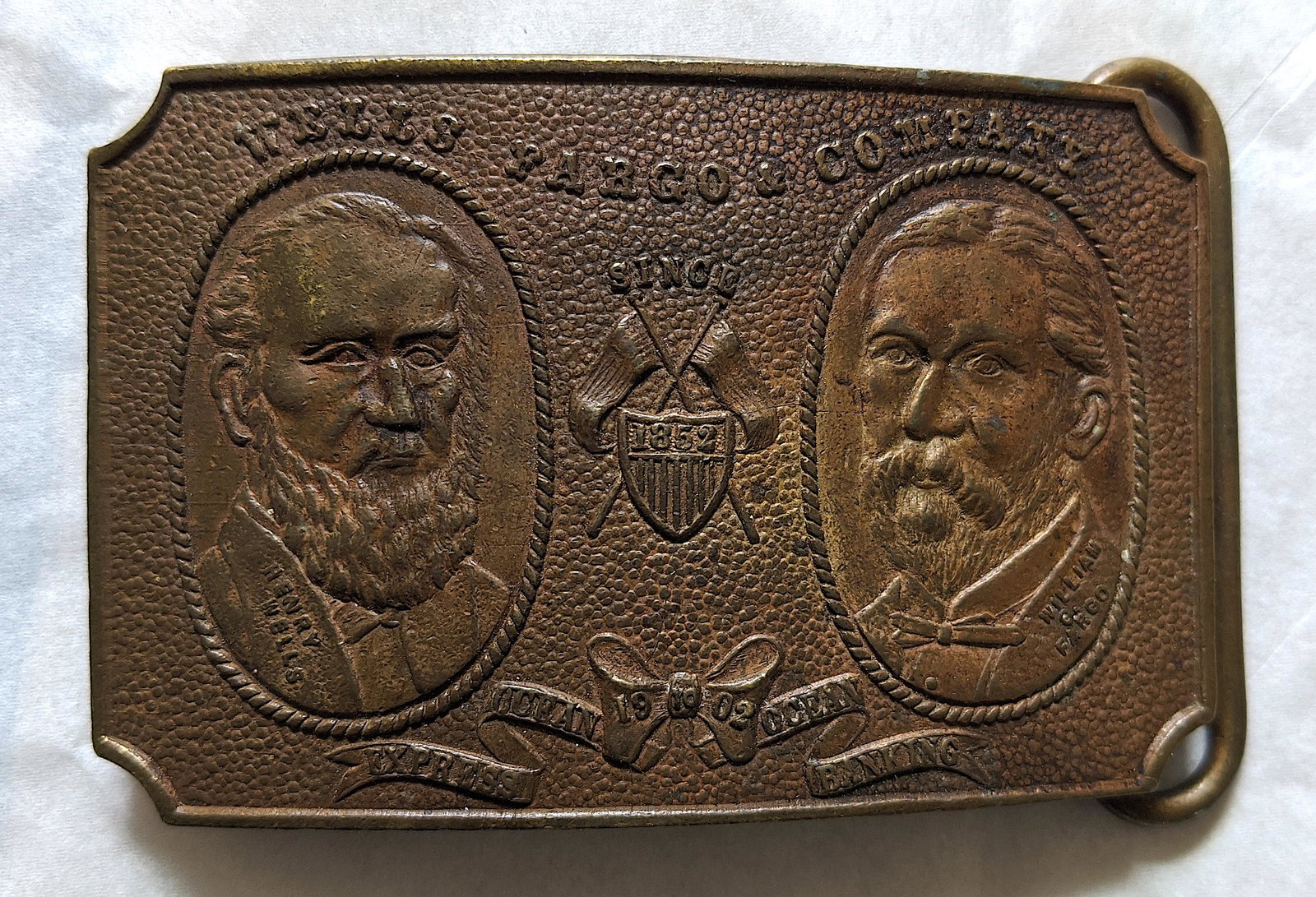 Vintage Tiffany New York Wells Fargo Belt Buckle (1 of 2)